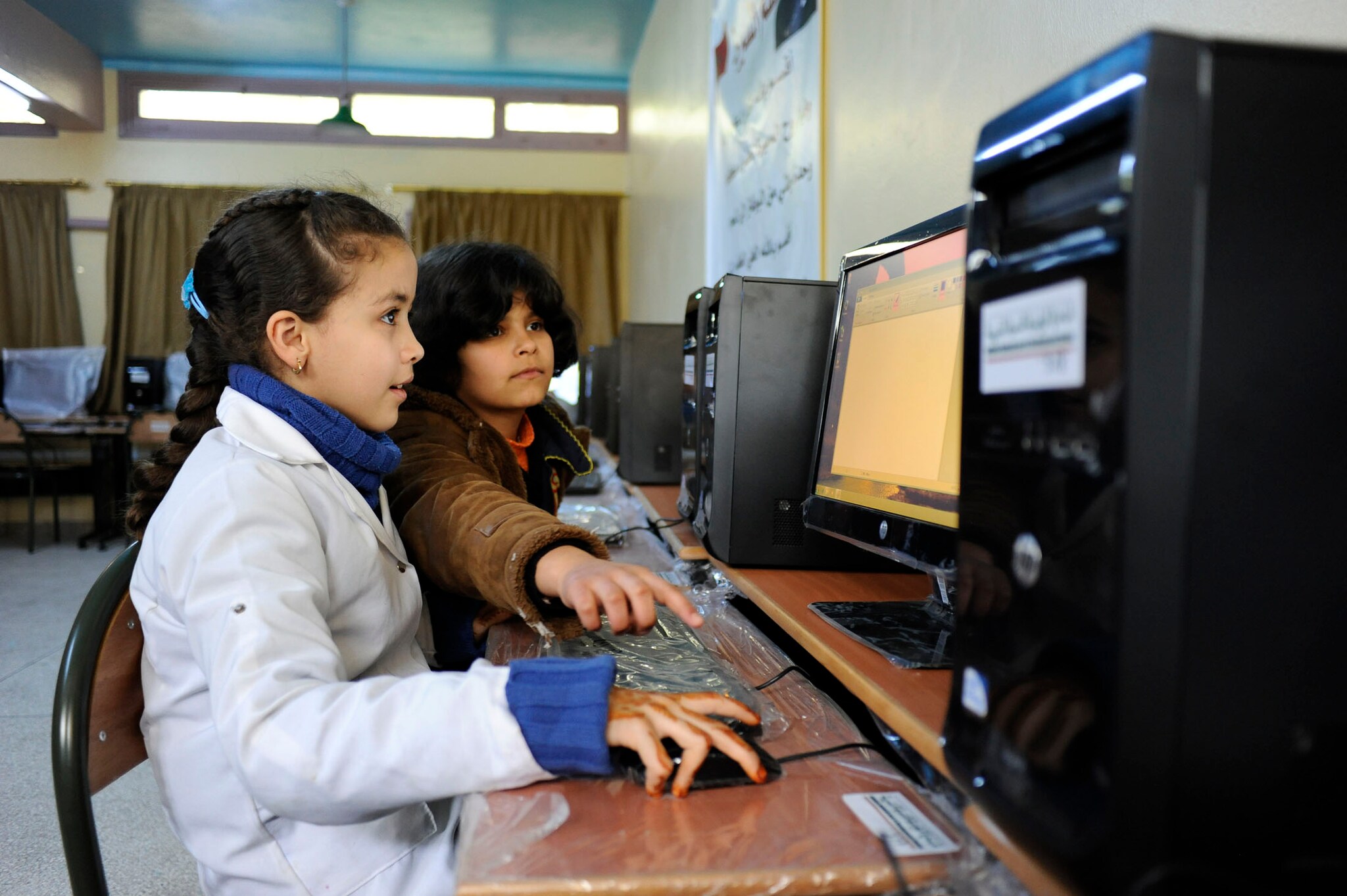 Computers op school in Marokko